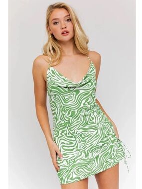 Revolve Le Lis Green and White  Dress